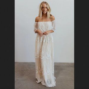 NWT Baltic Born Leon White off the shoulder Maxi s